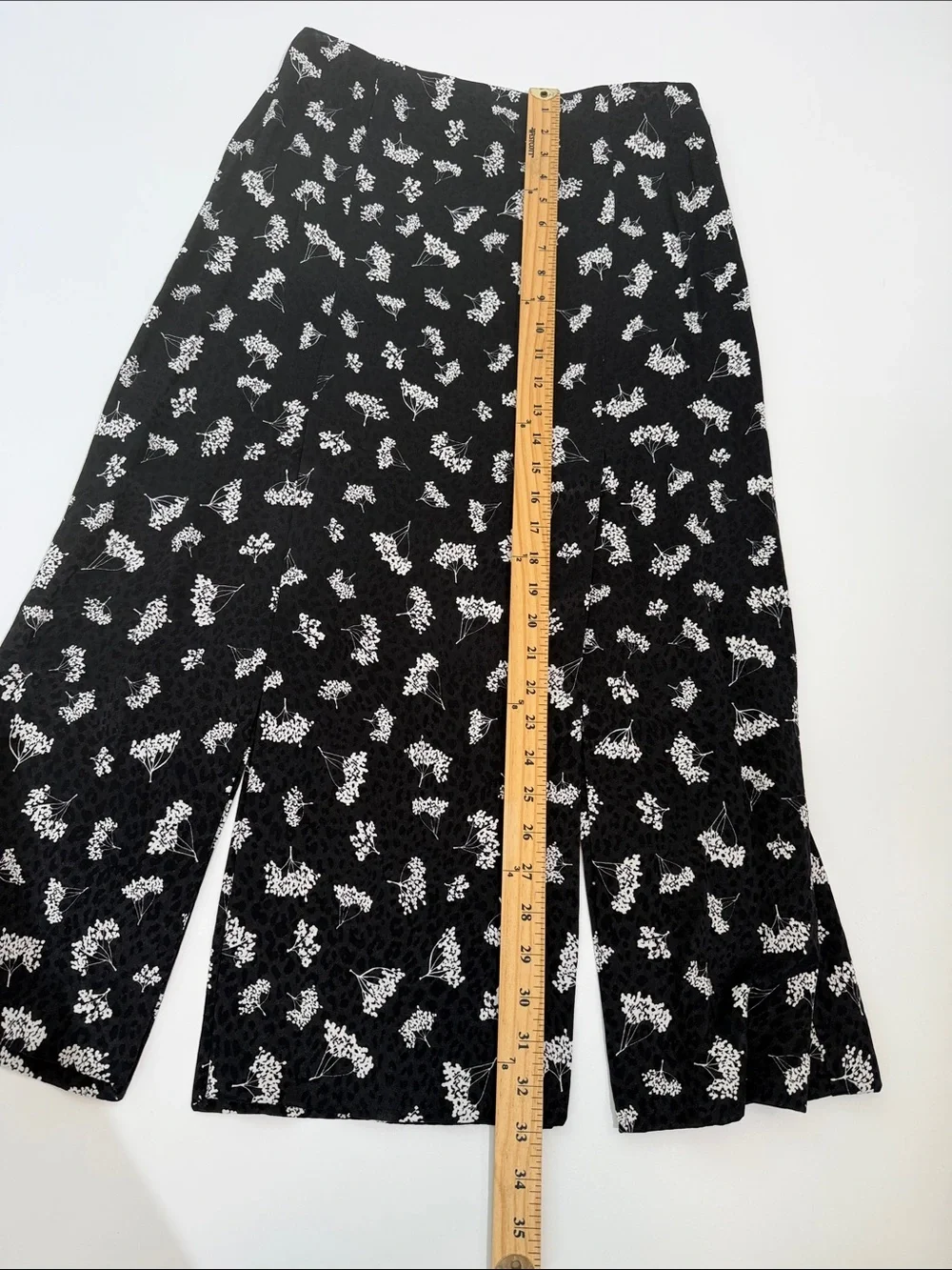 NWT Maje Midi Skirt Black Floral Print Size 40 US 12